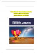 Test Bank for Introduction to Business Analytics 1st Edition Vernon J&period; Richardson Marcia Weiden