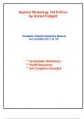 Solutions for Applied Marketing&comma; 3rd Edition by Padgett &lpar;All Chapters included&rpar;