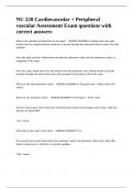 NU 220 Cardiovascular &plus; Peripheral vascular Assessment Exam questions with correct answers