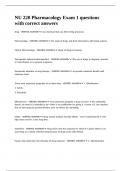 NU 220 Pharmacology Exam 1 questions with correct answers&period;