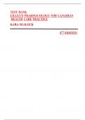 TEST BANK For Lilley's Pharmacology for Canadian Health Care Practice 4th Edition UPDATED by Kara Sealock&comma; Cydnee Seneviratne &comma;Verified Chapters 1 - 58&comma; Complete Newest Version
