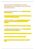 RANGE SAFETY OFFICER FINAL EXAM QUESTIONS AND ANSWERS LATEST 2025-2026 REVISED UPDATE