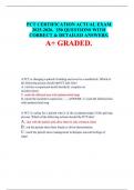 PCT CERTIFICATION ACTUAL EXAM  2025-2026&period;  250 QUESTIONS WITH  CORRECT & DETAILED ANSWERS&period;   A&plus; GRADED&period; 