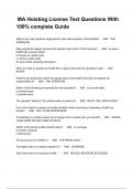  MA Hoisting License Test Questions With 100&percnt; complete Guide