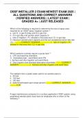 OSSF INSTALLER 2 EXAM NEWEST EXAM 2025 &vert; ALL QUESTIONS AND CORRECT ANSWERS &lpar;VERIFIED ANSWERS&rpar; &vert; LATEST EXAM &vert; GRADED A&plus; &vert; JUST RELEASED