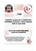 FOR2607 Assignment 2 &lpar;COMPLETE ANSWERS&rpar; Semester 1 2025 &lpar;629888&rpar; - DUE 21 April 2025&semi; 100&percnt; correct solutions and explanations&period;