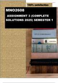 MNO2608 ASSIGNMENT 3 &lpar;100- COMPLETE SOLUTIONS&rpar; SEMESTER 1 2025&period;