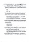 ATI Fluid&comma; Electrolyte&comma; and Acid-Base Regulation Exam Questions with 100&percnt; Verified Answers