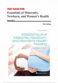 Test Bank for Essentials of Maternity&comma; Newborn&comma; and Women&rsquo;s Health 5th Edition by Susan Ricci&comma;
