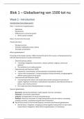 Globalisering van 1500 tot nu - aantekeningen hoorcolleges, werkcolleges, artikelen (UU) 