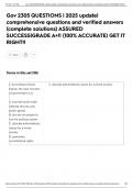 Gov 2305 QUESTIONS &vert; 2025 update&vert; comprehensive questions and verified answers &lpar;complete solutions&rpar; ASSURED SUCCESS&vert;GRADE A&plus;&excl;&excl; &lpar;100&percnt; ACCURATE&rpar; GET IT RIGHT&excl;&excl;