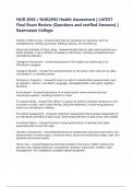 NUR 2092 &sol; NUR2092 Health Assessment &vert; LATEST Final Exam Review &lpar;Questions and verified Answers&rpar; &vert; Rasmussen College