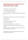 NURS 676 Advanced Pharmacology Midterm Exam Latest Fall QTR complete a&plus; graded