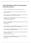 NCM 106 Midterms Theory Exam questions with correct answers&period;