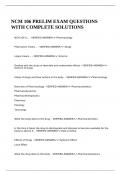 NCM 106 PRELIM EXAM QUESTIONS WITH COMPLETE SOLUTIONS