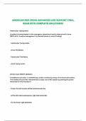 AMERICAN RED CROSS ADVANCED LIFE SUPPORT FINAL EXAM WITH COMPLETE SOLUTIONS&excl;&excl;