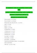 ATI NURSING CARE OF CHILDREN  Updated Final Prep 2025&sol;26 &vert; Correct Answers Included &vert; A&plus; Score