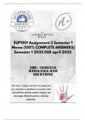 EUP1501 Assignment 3 Semester 1 Memo   &lpar;100&percnt; COMPLETE ANSWERS&rpar; Semester 1 2025 DUE april 2025 &semi; 100&percnt; trusted&comma; comprehensive and complete reliable solution with clear explanation 