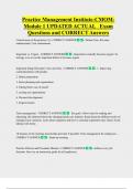 CMOM   Bundled Exam Questions WITH  CORRECT Answers