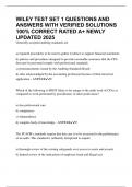 WILEY TEST SET 1 QUESTIONS AND ANSWERS WITH VERIFIED SOLUTIONS 100&percnt; CORRECT RATED A&plus; NEWLY UPDATED 2025