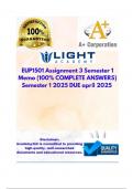 EUP1501 Assignment 3 Semester 1 Memo   &lpar;100&percnt; COMPLETE ANSWERS&rpar; Semester 1 2025 DUE april 2025 &semi; 100&percnt; trusted&comma; comprehensive and complete reliable solution with clear explanation 