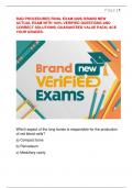 RAD PROCEDURES FINAL EXAM 2025&vert; BRAND NEW  ACTUAL EXAM WITH 100&percnt; VERIFIED QUESTIONS AND  CORRECT SOLUTIONS&vert; GUARANTEED VALUE PACK&vert; ACE  YOUR GRADES&period; 