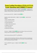 Troop Leading Procedures &lpar;TLPs&rpar; ACTUAL    Exam  Questions and CORRECT Answers 