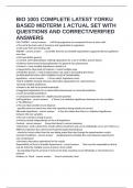 BIO 1001 COMPLETE LATEST YORKU BASED MIDTERM 1 ACTUAL SET WITH QUESTIONS AND CORRECT&sol;VERIFIED ANSWERS