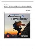 Test Bank - Essentials of Anatomy and Physiology 3rd Edition by Kenneth Saladin&comma; All Chapters 1-20&vert;&vert; Latest Edition 2025