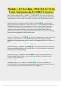Module 1- EABA Class UPDATED ACTUAL   Exam  Questions and CORRECT Answers 