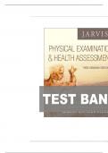 TEST BANK FOR Physical Examination and Health Assessment&colon; Canadian Edition 3rd Edition by Carolyn Jarvis ISBN&colon; 978-1771721547 COMPLETE GUIDE ALL CHAPTERS 1 -31 100 &percnt; VERIFIED A&plus; GRADE ASSURED&excl;&excl;&excl; LATEST UPDATE &excl;&excl;&excl; GUARANTEED SUCCESS&excl;&excl;&excl;&excl;
