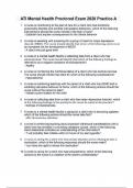 ATI Mental Health Proctored Exam 2020 Practice A