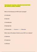TAMU BIOLOGY 112 &lpar;ACTUAL 2025&sol;2026&rpar; EXAM QUESTIONS  AND VERIFIED CORRECT ANSWERS