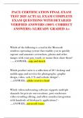 PACE CERTIFICATION FINAL EXAM TEST 2025 ACTUAL EXAM COMPLETE EXAM QUESTIONS WITH DETAILED VERIFIED ANSWERS &lpar;100&percnt; CORRECT ANSWERS&rpar; &sol;ALREADY GRADED A&plus;