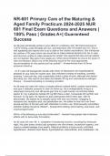 NR-601 Primary Care of the Maturing & Aged Family Practicum 2024-2025 NUR 601 Final Exam Questions and Answers &vert; 100&percnt; Pass &vert; Grades A&plus;&vert; Guaranteed Success