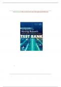 Test Bank for Burns and Grove&rsquo;s the Practice of Nursing Research 9th Edition