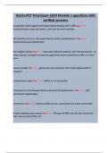 Davita PCT Final Exam 2024 Module 1 questions with verified answers&period;