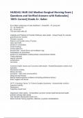 NUR242&sol; NUR 242 Medical-Surgical Nursing Exam &vert; Questions and Verified Answers with Rationales&vert; 100&percnt; Correct&vert; Grade A&plus; Galen
