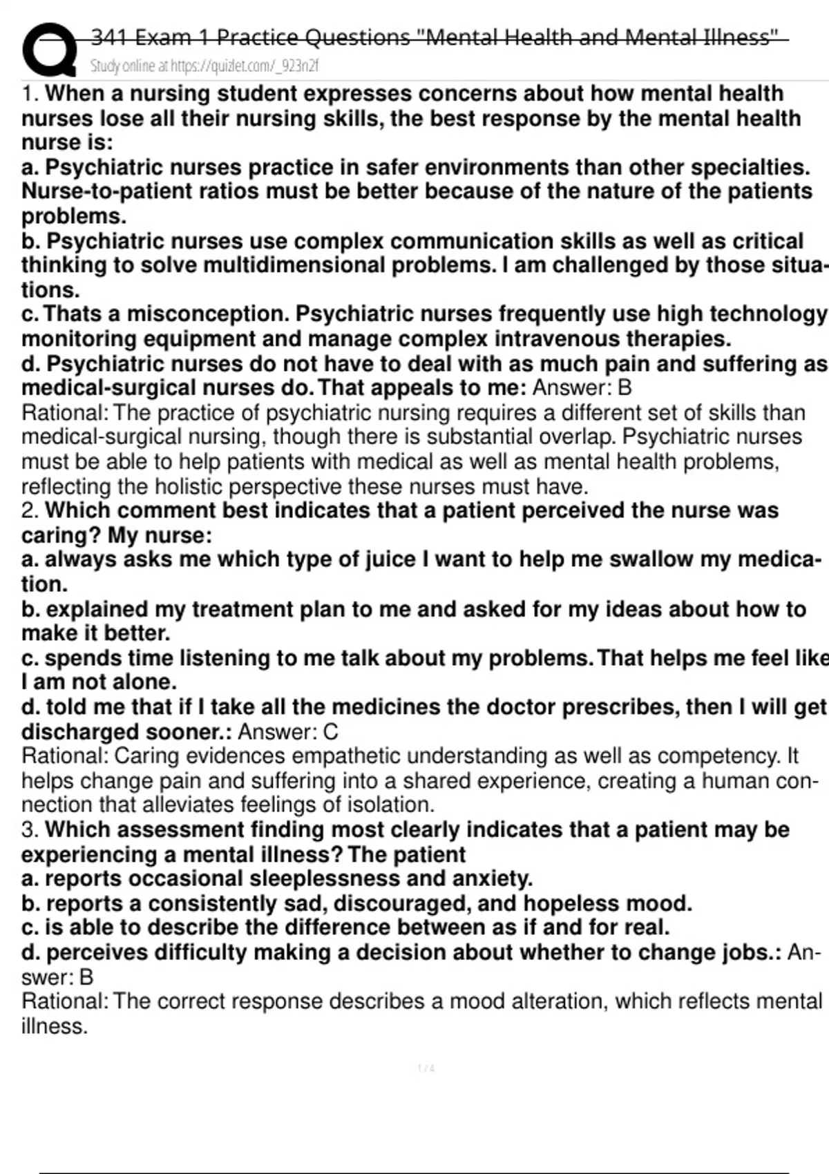 NURS 320 Exam 1 Questions with complete solutions 2025/2026 latest ...