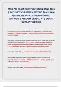 MHA 707 EXAM 2 BOST QUESTION BANK 2025  &vert; ACCURATE CURRENTLY TESTING REAL EXAM  QUESTIONS WITH DETAILED VERIFIED  ANSWERS &vert; ALREADY GRADED A&plus; &vert; EXPERT  GUARANTEED PASS