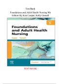 Foundations and Adult Health Nursing 9th Edition TEST BANK By Kim Cooper&comma; Kelly Gosnell PDF B