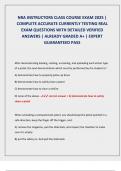 NRA INSTRUCTORS CLASS COURSE EXAM 2025 &vert;  COMPLETE ACCURATE CURRENTLY TESTING REAL  EXAM QUESTIONS WITH DETAILED VERIFIED  ANSWERS &vert; ALREADY GRADED A&plus; &vert; EXPERT  GUARANTEED PASS 