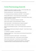 Fortis Pharmacology Exam &num;3 Questions and Verified Answers 2025