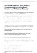 Gold Book Louisiana State Board of Cosmetology Restoration Exam&sol; Practice And All Correct Answers&period;