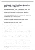 Gold book State Final Exam Questions With Solved Solutions&period;
