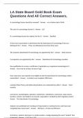 LA State Board Gold Book Exam Questions And All Correct Answers&period;