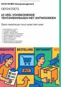 NCOI oefentoets MHBO Inkoopmanagement - veel voorkomende tentamenvragen en antwoorden
