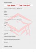 Yoga Renew YTT Final Exam 2025