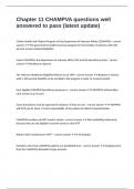 Chapter 11 CHAMPVA questions well answered to pass &lpar;latest update&rpar;