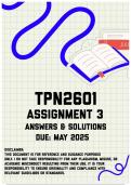 TPN2601 Assignment 3 Memo | Due May 2025